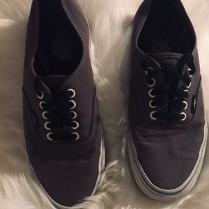 Gray vans, light blue lining. Real good condition